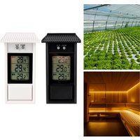 Indoor Outdoor LCD Electronic Thermometer Gauge Weather Sensor for Home Garden Greenhouse Digital Display Screen Max Min