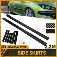 Universal 2.2m 86.6" Car Side Skirt Extension Rocker Panel Splitter Lip Gloss PP