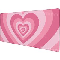 Coffee Love Heart LED Laptop Technology Gaming Desktop Accessories XL Computer Office Rubber Anti-Slip Keyboard Mouse Pad Yeston