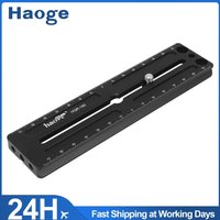 Haoge 160mm Multi-Purpose Long Quick Release Extender Rail Sliding Plate for Camera Tripod Ballhead Clamp fit Benro Arca Swiss