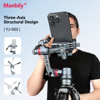 Manbily Mobilny Gimbal 3-osiowy Stabilizator z Obrotem 360 Stopni Uniwersalny Uchwyt na Telefon YJ-002 z Uchwytem Akcesoria Fotograficzne