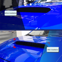 1Set Black Hood Air Outlet Dust Cover Sticker For Subaru WRX STI VA 2014-2021 Engine Hood Exterior Modification Auto Accessories