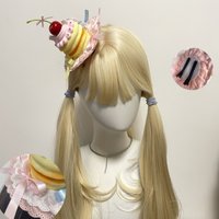 2025 New Handmade Lovely Lace Bow Ribbon Birthday Cake Hat Rose Cherry Hair Clip Cute Sweet Maid Hat Tea Party Lolita Headdress