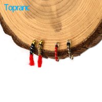 Topranc 8Pcs Bead Head Nymph Fly Fishing Flies Hand Tied Wet Insect Lures for Trout Salmon Freshwater Fishing Terminal Tackle