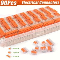 2/3/4/5-Port Orange Universal Type Quick Plug-in Terminals Electrical Equipment Connectors,Wire Connector Terminals 250V/32A