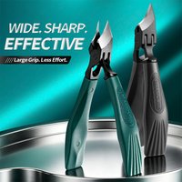 Toenail Clippers for Seniors Thick Toenails, Upgrade Angled Head Large Toe Nail Clippers for Men with Wide Jaw Opening
