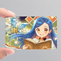 Anime A-AsCEndaNCe of a B-BoOKWOrm Card Stickers for Bank Access Protective Waterproof Film Cover Sticker Surprise Gift