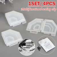 4pcs Multi-Functional Cosmetic Sealing Clips Leak-Proof Seal Space-Saving Portable Bag/Tube Sealing Clips Travel Bag Clips