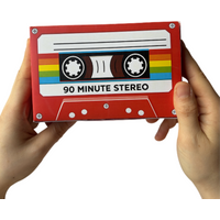 READIGO 8 PCS Retro Cassette Tape Favor Boxes 80s 90s Party Decorations Vintage Rock and Roll Music Treat Boxes