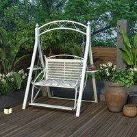 Outdoor swing courtyard rocking chair balcony wrought iron single double hanging chair cloth top hanging basket garden indoor an