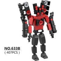 407pcs/set New Skibidi Toilet Updated Speaker Man Building Blocks DIY Titan Mecha MOC Bricks Model Toys For Kids Christmas Gifts