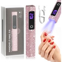 Portable Handheld Mini Nail Lamp For All Gel Polish Quick Dry USB Rechargeable Nail Dryer Machine UV LED Nail Lamp With Diamond