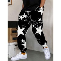 2026 New Men's and Women's Star Full Print Legged Sports Pants Trendy Street Style Large Size Loose Comfortable Casual Pants