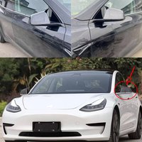 Black Horn shape mirror cover mirror cover Overlay add-on For Tesla Model 3 2021-2024 Exterior Accessories