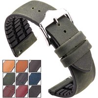 Leather And Rubber Watch Strap 10 Colors Men Women Silicone Waterproof Bracelet Watchband Clock Accessories 18mm 20mm 22mm