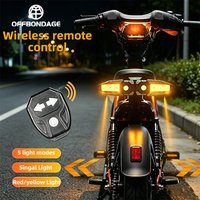 Electric Scooter Turn Signal Rear Light Remote E-bike Tail Light Lamp Rechargeable USB Red/Yellow Light Scooter Accessories