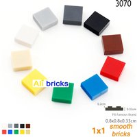 100pcs DIY Building Blocks Figure Bricks Smooth 1x1 24Color Educational Creative Toys for Children Size Compatible With 3070