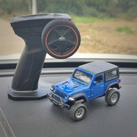 1/32 Alloy RC Crawler 4WD with Lights Shock Absorbers Metal Body RTR Mini Off Road Toy Car Model High Simulation Kids Gift