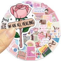 52PCS Cartoon Vision Board Art Sticker You Change the World by Being Yourself Personalized Art Creativity DIY Laptop Case Phone