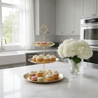 Gold Silver 2/3-Tier Cake Stand Party Dessert Display Tower For Holiday Gathering Elegant Serving Stand Cupcake Stand Decor