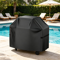 BBQ Cover 22-72 Inch, Waterproof Anti-UV Grill Cover with Hook-and-Loop Straps for Most Gas Grills