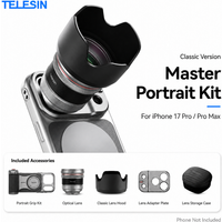 TELESIN Master Portrait Photography Kit for IPhone17 Pro / 17 Pro Max 105mm 200mm Telephoto Lens Camera Grip