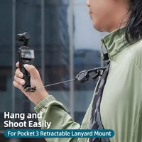 Quick Release Telescopic Backpack Buckle Extendable Lanyard Strap Anti-Drop Portable Hanger for DJI Osmo Pocket 3 Accessories