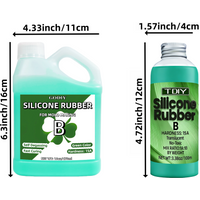 32OZ/6.76OZ Silicone Mold Making Kit, Super Elastic Liquid Silicone for Mold Maker, Fast Cure Purple Silicone Rubber for Casting