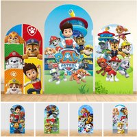 Paw Patrols Photography Backdrop Arch Cover Kid Birthday Party Decoration Baby Shower Photo Photographic Background Studio Props
