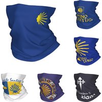 Camino De Santiago Bandana Neck Gaiter Printed Sun Ray Like Face Scarf Multifunctional Face Mask Hiking for Men Women Adult