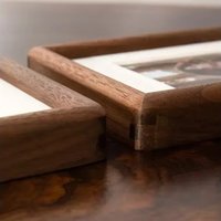 Fashion 6/7/8 Inch Black Walnut Photo Frame Simple Real Wooden Picture Frame Handmade Display Photo Frame