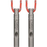 TOMSHOO Titanium Emergency Whistle with Cord Outdoor Survival Whistle Camping Hiking Exploring