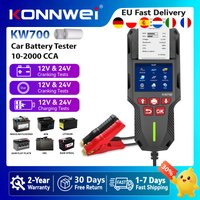 2026 KONNWEI KW700 Auto‑ und LKW‑Batterietester mit integrierter Druckfunktion, 12V 24V Batterie‑Analysegerät, Start‑ und Ladetest, 10‑2000 CCA, kostenloser Versand