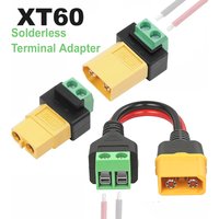 2-Pin Terminal Solderless to XT60 Male Female Adapter Charging Connector For UAV Balance Charger Solar Panel Model Devices