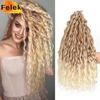 22 pouces Jessica cheveux synthétiques profond ondulés torsion Crochet cheveux bouclés Crochet tresses haute température fibre tressage Extensions de cheveux