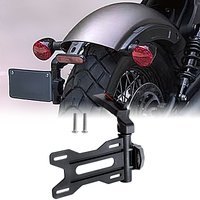 Motorcycle Black Adjustable License Plate Mount For Indian 2017-2024 Scout Sixty Bobber ABS