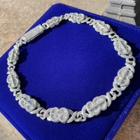 Iced Out Bling Men Boy Jewelry 2026 New Design Infinity Dollar Money Cuban Link Chain Hip Hop Jewelry Set Bracelet Necklace