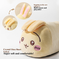Chiikawa Ears Move Usagi Winter Slippers Cute Kawaii Cotton Home Slippers with Soft Sole Waterproof Girl's Gift