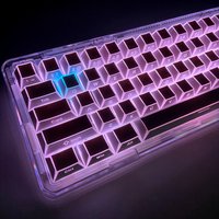 Edges Backlit Keycaps Side Printed White Black Cherry Profile PBT Key Caps 97 Keys for 60% 75% MX Gaming Mechanical Keyboard
