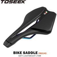 AliExpress NONE TOSEEK MTB Road Bike Saddle EVA+Super Fiber Leather Ergonomic Design Saddle Wide and Comfort Long Trip Ultralight TT Seat Hollow