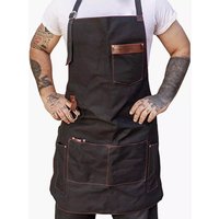 Tablier de cuisine de haute qualité pour Chef professionnel tablier de cuisine imperméable pour hommes toile avec poches tissu Barbecue père cadeau tablier