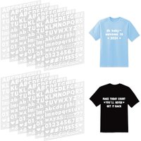 12 Sheets/1200Pcs Vinyl Iron On Letters for Clothing 0.75 Inch Heat Transfer Letters with A-Z Heat Press Alphabet Stickers