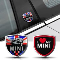 For MINI Cooper S JCW WORKS R55 R56 F55 F56 R57 R58 R59 R60 3D Metal Car Logo Shield Sticker Badge Decor Exterior Accessories