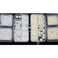 2~14mm No Hole Imitation Pearl Kit Set Box Round Acrylic Loose Beads For Artware Decoration Necklace Bracelet DIY Jewelry Making