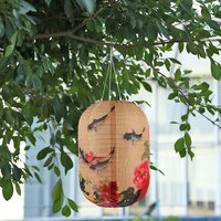 25cm Waterproof Solar Lanterns LED Light Nylon Cloth Chinese Japanese Hanging Lamp Outdoor Garden Wedding Holiday Party Decor