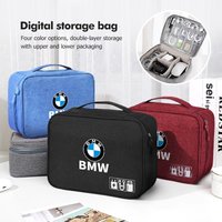 Large Capacity USB Gadget Cable Bag Hard Disk Charger Organizer For BMW E46 E90 E60 F10 E39 F30 E36 E87 E90 E30 E53 F31 E92