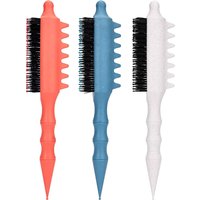 Professional Teasing Comb for Women Nylon Bristles with Pointed Tip Edge Control Brush for Braiding Hairstyling Volumizing Curls