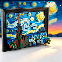 New 2316pcs Craft Set Bricks Van Gogh Starry Night Famous Painting Model Stylish Room Decoration Ideal Christmas Birthday Gifts