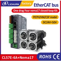 Lichuan Ethercat 4-axis Nema17 closed loop stepper motor with driver CL57E-4A DC20-50V 5.6A dc motor mini engine for CNC kit