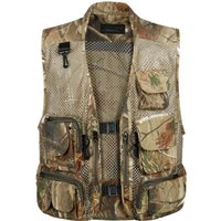 Summer Men's Camouflage Hunting Vest Multiple Pockets Mesh Breathable Sleeveless Jacket Outdoor Fishing Waistcoat Daddy's Gift